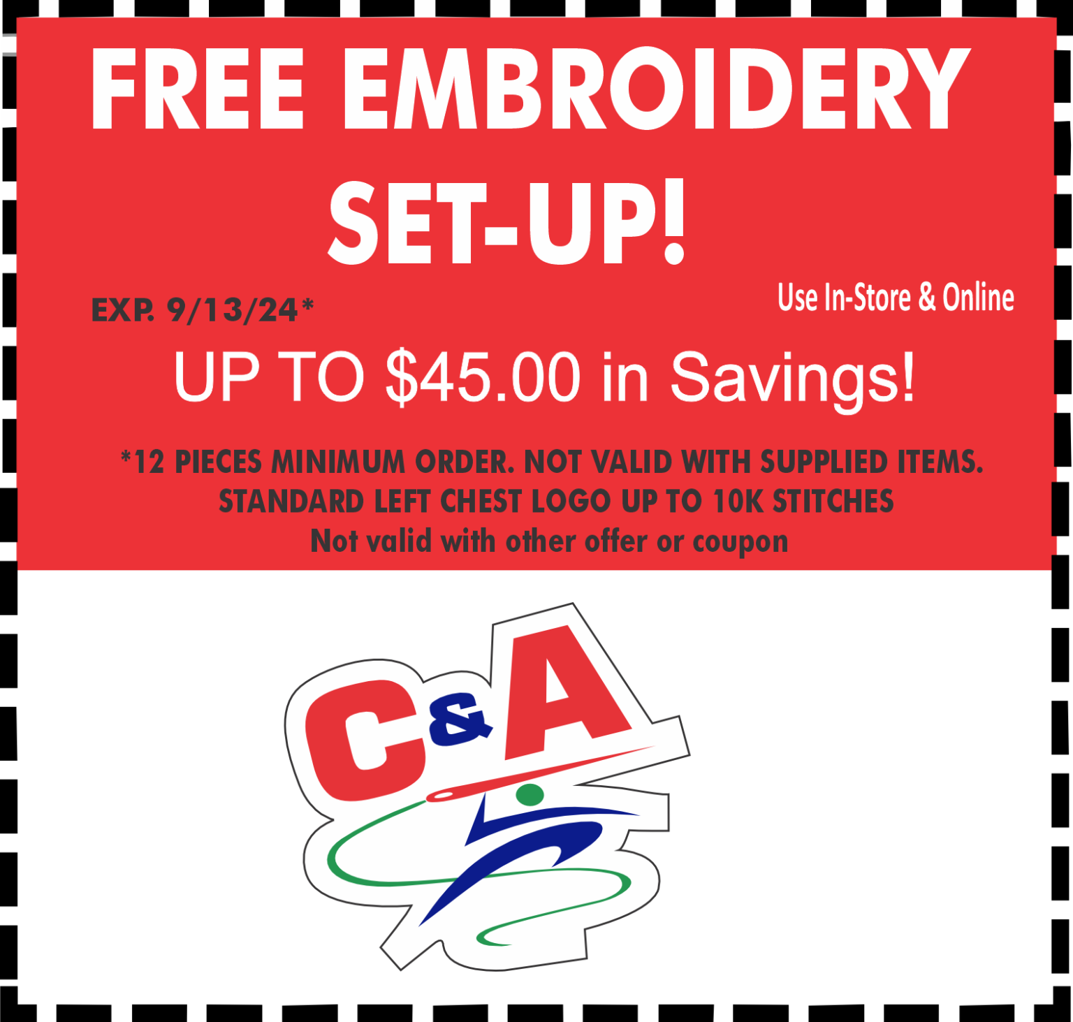 Coupons C&A Embroidery