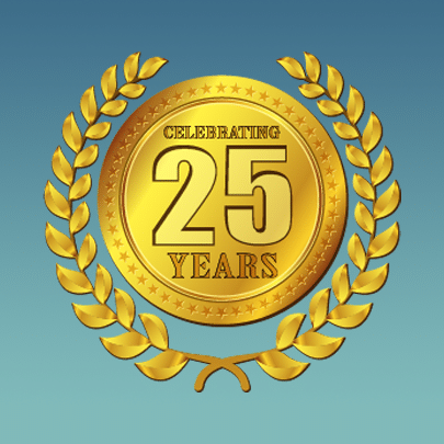 Celebrating 25 years of business Celebrating 25 years of business