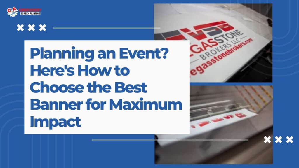 Custom banner printing services in Las Vegas by C&A Embroidery