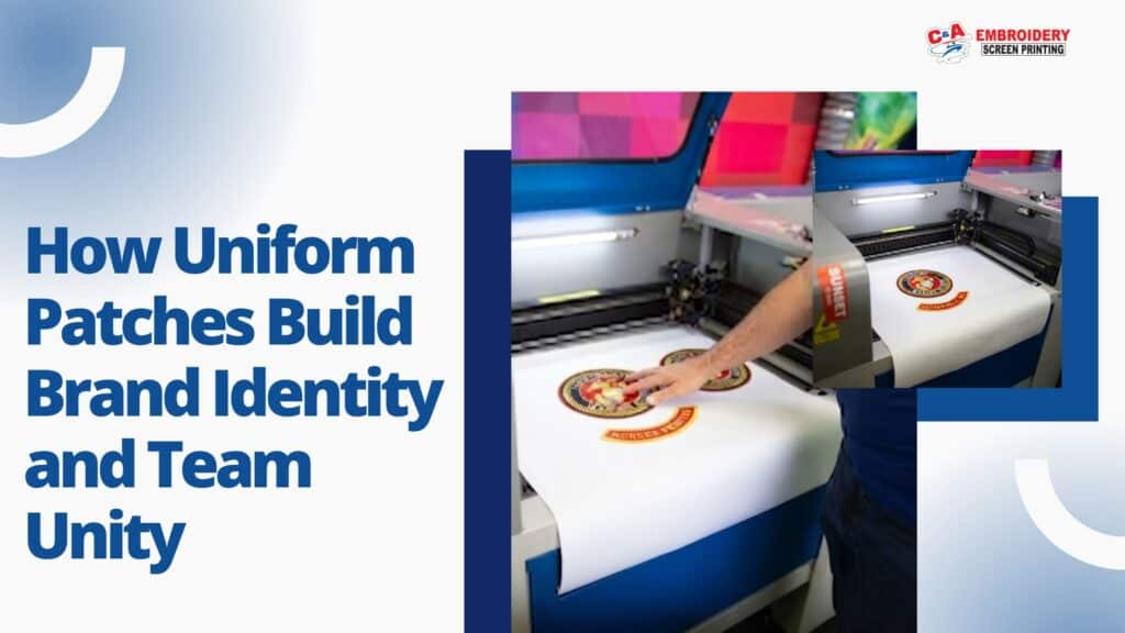 Durable printed patches for branded company uniforms