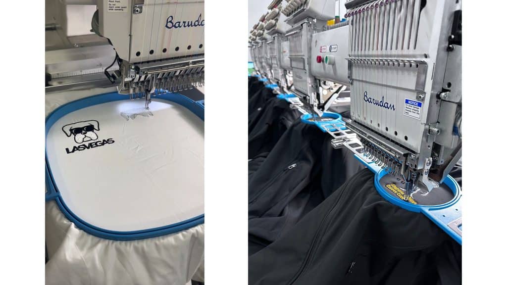 Durable custom embroidery for work apparel
